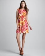 Orange floral dress like Blairs at Neiman Marcus