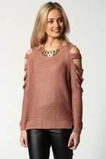 Sleeve cutout top like Serenas at Boohoo