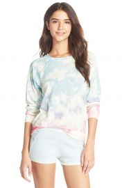 35mm Clothing Jenna Print Hacci Sweatshirt in Clouds at Nordstrom