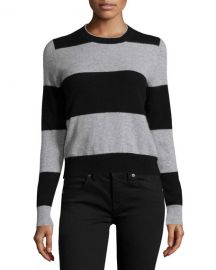 360 Sweater Cashmere Striped Sweater at Last Call