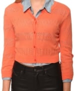 Bernadette's peach/coral cardigan at Forever 21