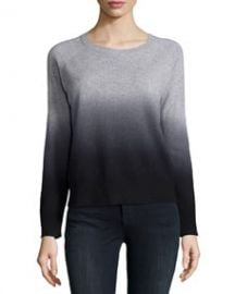 360Cashmere Cashmere Skull Ombre Sweater Heather Gray at Neiman Marcus