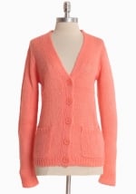 Peach colored cardigan like Magnolias at Ruche