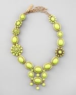 Serena's lime green necklace at Neiman Marcus