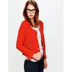 Red tweed jacket by IRO at Free People