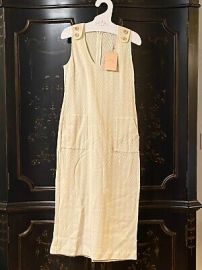 385 Pearl by Lela Rose Chevron Pointelle Column Dress Ivory S eBay at eBay