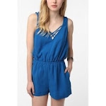 Blue romper like Robins at Urban Outfitters