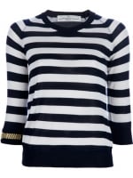 Robin's striped top with watch print at Farfetch