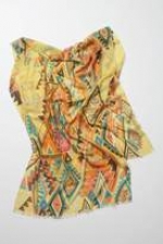 Yellow patterned scarf like Arias at Anthropologie