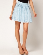 Textured blue skirt like Mindys at Asos