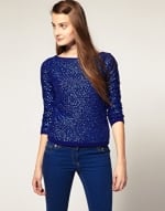 Blue sequined top like Mindys at Asos