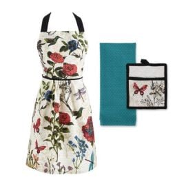 3pc Cotton Botanical Apron Kitchen Set - Design Imports Target at Target