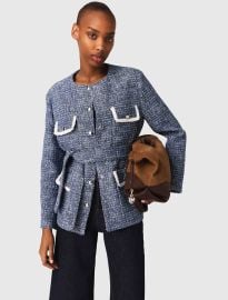 4-pocket tweed jacket at Maje