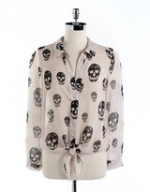 Spencer's skull print top at Lord & Taylor