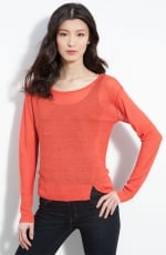 Spencer's red longsleeve top with split at Nordstrom