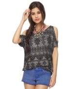 Grey shoulder cutout top like Aria's at Forever 21