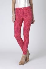 Aria's pink pants at Anthropologie