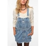 Denim overall dress at Urban Outfitters