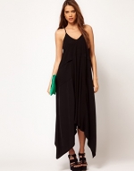 Black asymmetric maxi dress like Hannas at Asos