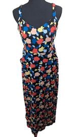 41 Hawthorn Beatriz Maxi Dress Side Slit Colorful Smocked Pockets Size Large eBay at eBay