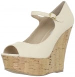 White Steve Madden wedges at Amazon