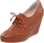 Tan brown oxford wedges at Amazon