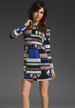 Geo print bodycon dress at Revolve