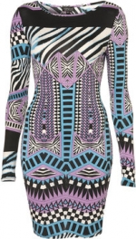 Aria's aztec printed dress at Topshop