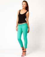 Green jeans like Emlys at Asos