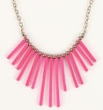 Pink spiked necklace at Pacsun