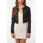 Cropped leather jacket like Janes at Urban Outfitters