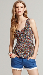 Jane's floral peplum top at Tommy