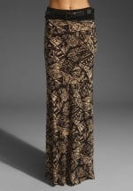 Patterned maxi skirt at Revolve