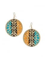 Hanna's orange and blue earrings at Asos