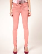 Orange/peach jeans like Hannas at Asos