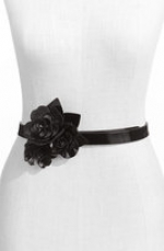 Aria's black flower belt at Nordstrom