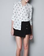 Spencer's parrot print shirt with studded collar at Zara