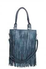 Blue fringe bag like Arias at Boohoo