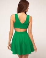 Green dress with cutout back like Arias at Asos