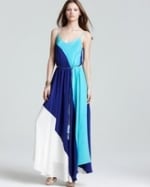 Hanna's blue and turquoise maxi dress at Bloomingdales