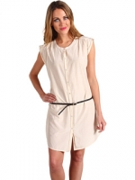 Shirtdress with skinny belt at 6pm