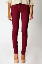 Dark red jeans like Emilys at Boohoo