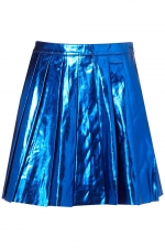 Aria's blue metallic skirt at Topshop