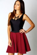 Dark red skirt like Rachels at Boohoo