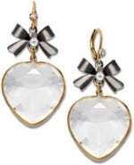 Sugar's heart and bow earrings at Macys