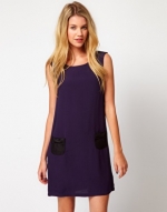 Purple shift dress at Asos