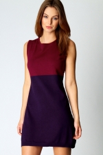 Purple shift dress at Boohoo