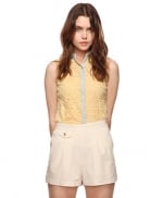 Marley's yellow lace top at Forever 21