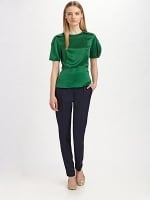 Robin's green satin top from HIMYM at Saks Fifth Avenue