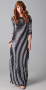 Grey striped maxi dress at Shopbop